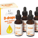 Pachet D-drops 3+1 (4 x 30 ml)Vitamina D3 lichidă